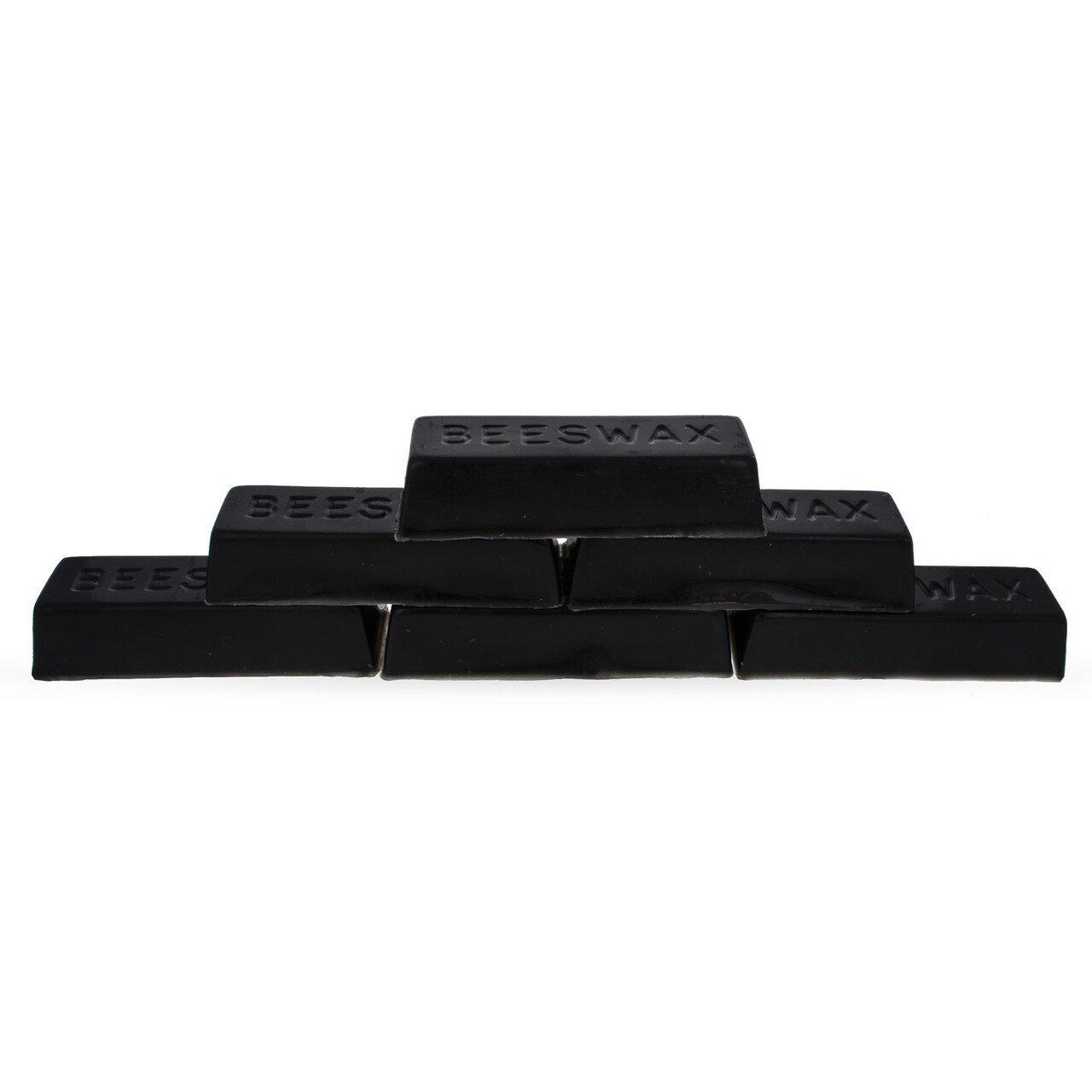 Set of 6 Black Color Triple Filtered Rectangle Beeswaxes 6 oz